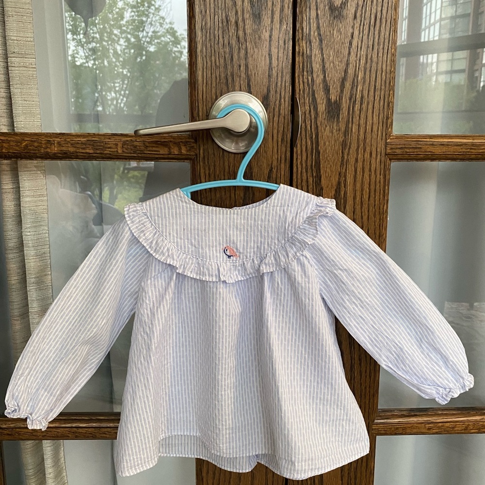 Toddler girl summer dressy shirt. From French boutique.
